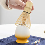 Japanese Bamboo Matcha Whisk Set with 100-Prong Chasen and Scoop – Traditional Tea Whisking Tools-5