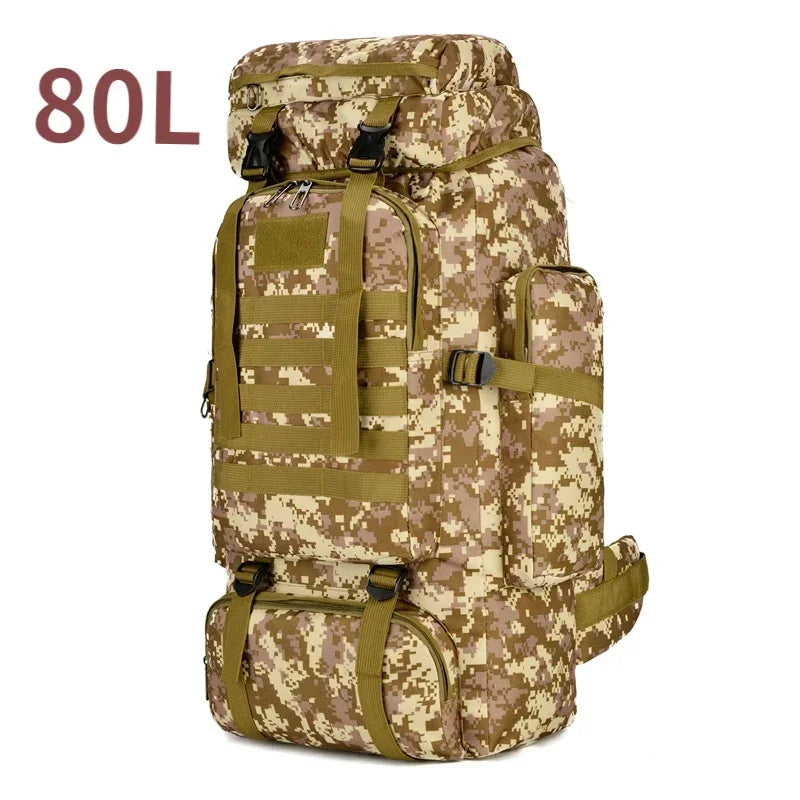 Variant image for Large Tactical Travel Backpack, Expandable 80L-100L, Waterproof Hiking and Camping Bag with High-Strength Buckles and Heavy-Duty Zippers-11