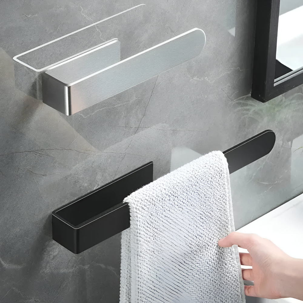 Self-Adhesive Towel Rail - 23cm/27cm Stainless Steel Bathroom Towel Rack for Easy Installation and Modern Decor 1