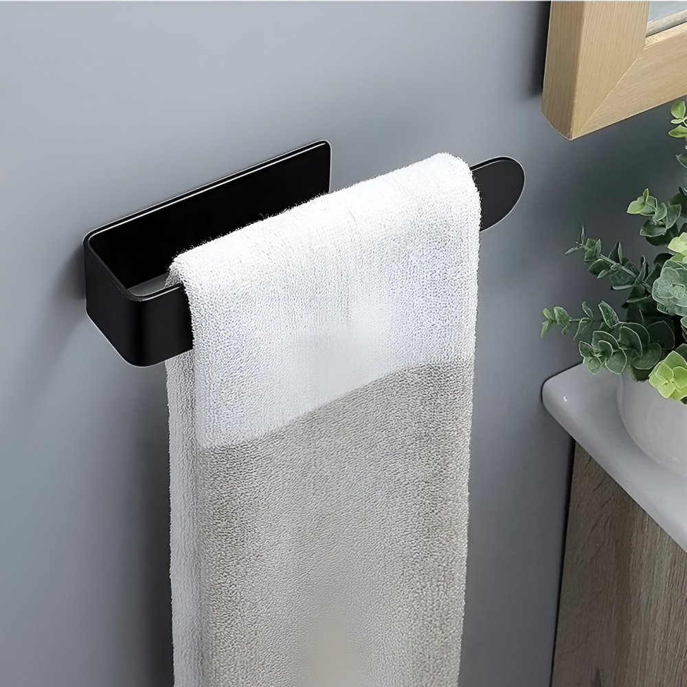 Self-Adhesive Towel Rail - 23cm/27cm Stainless Steel Bathroom Towel Rack for Easy Installation and Modern Decor 2