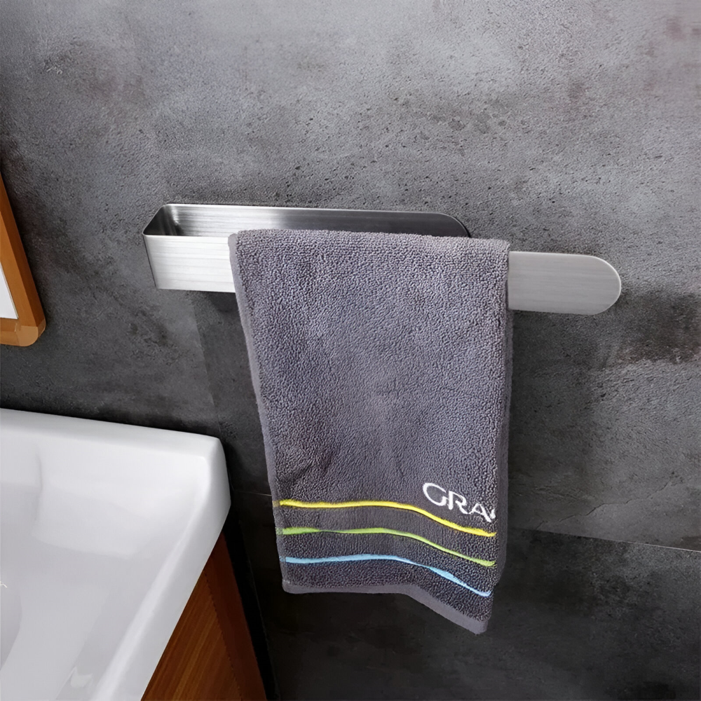 Self-Adhesive Towel Rail - 23cm/27cm Stainless Steel Bathroom Towel Rack for Easy Installation and Modern Decor 3
