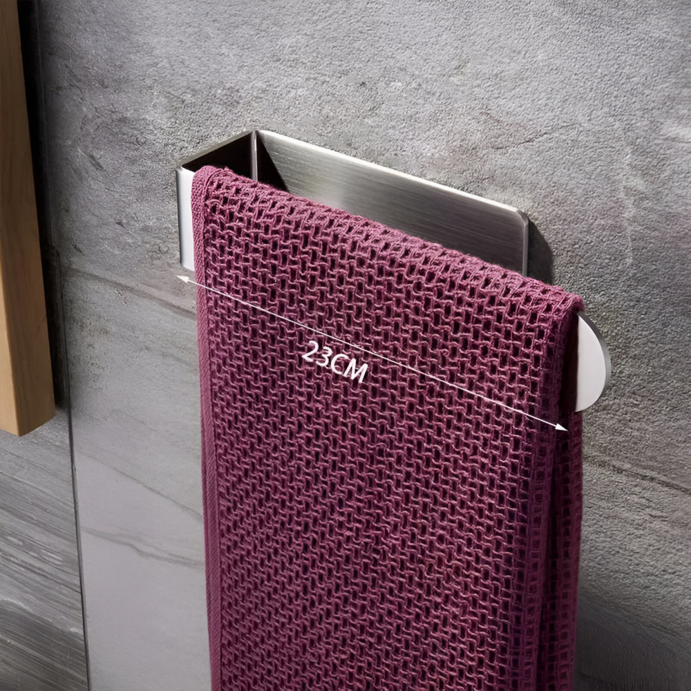 Self-Adhesive Towel Rail - 23cm/27cm Stainless Steel Bathroom Towel Rack for Easy Installation and Modern Decor 4