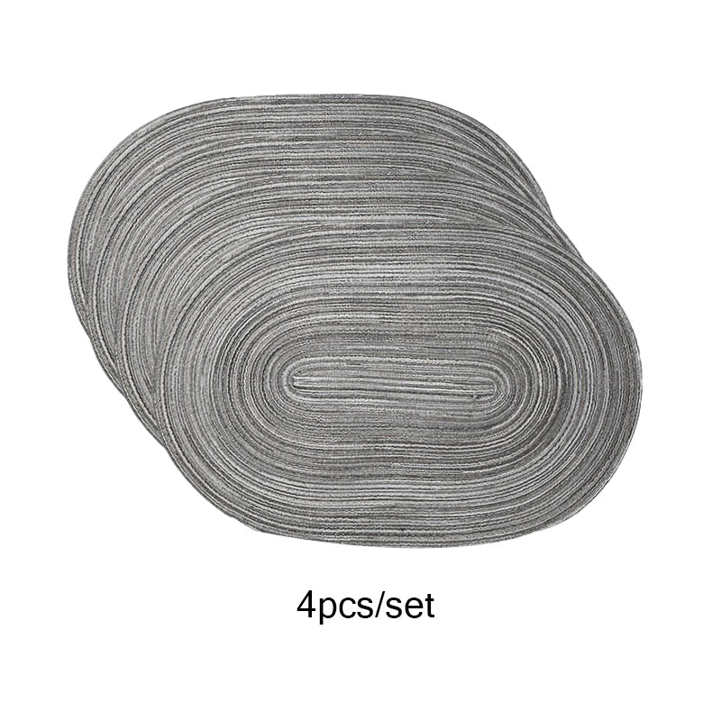 Set of 4 Washable Heat-Resistant Placemats, Non-Slip, Mixed Colors, 12 x 18 Inches for Kitchen Dining Table 6