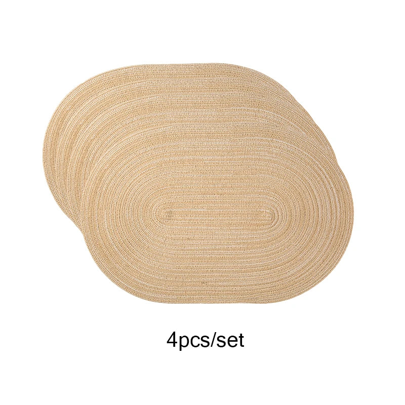 Set of 4 Washable Heat-Resistant Placemats, Non-Slip, Mixed Colors, 12 x 18 Inches for Kitchen Dining Table 7