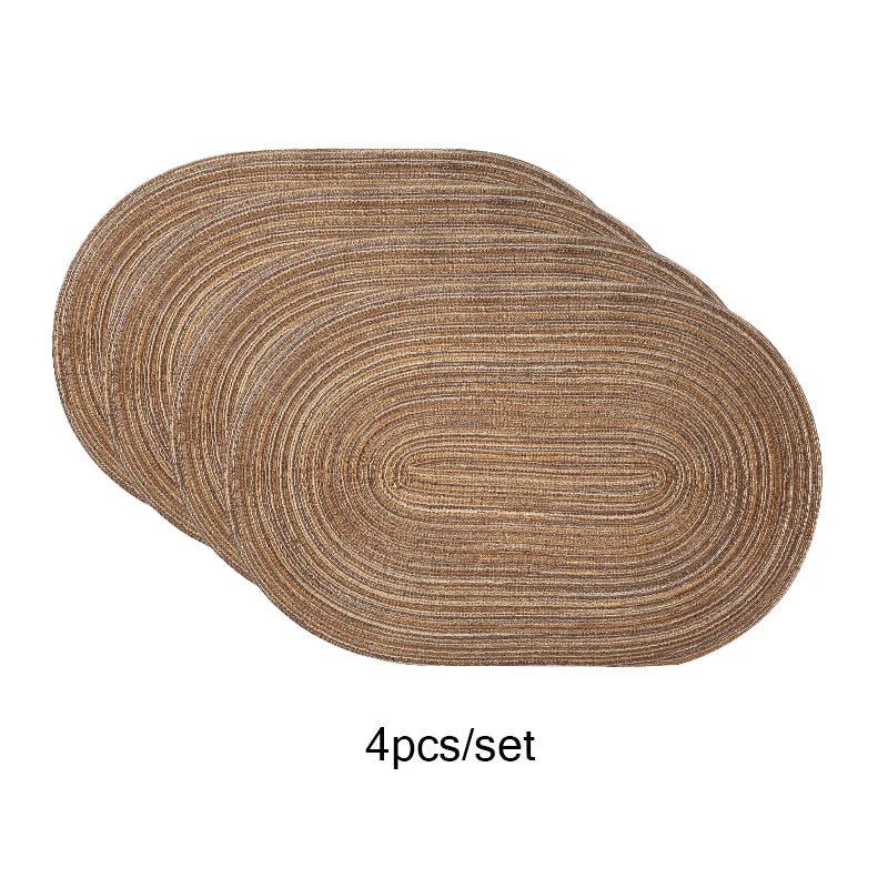 Set of 4 Washable Heat-Resistant Placemats, Non-Slip, Mixed Colors, 12 x 18 Inches for Kitchen Dining Table 8
