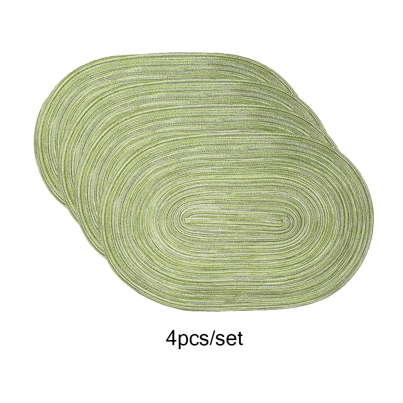 Set of 4 Washable Heat-Resistant Placemats, Non-Slip, Mixed Colors, 12 x 18 Inches for Kitchen Dining Table 9