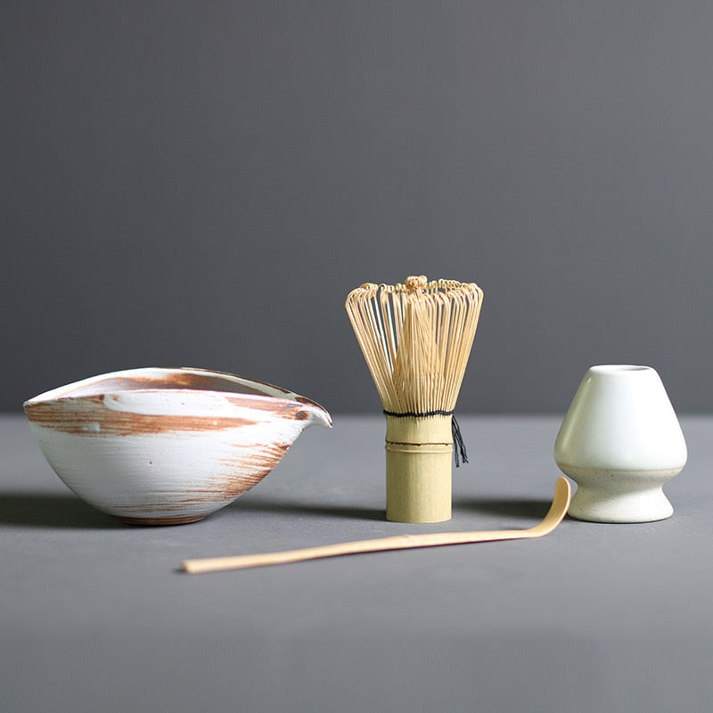 Matcha Set of Bamboo and Ceramic