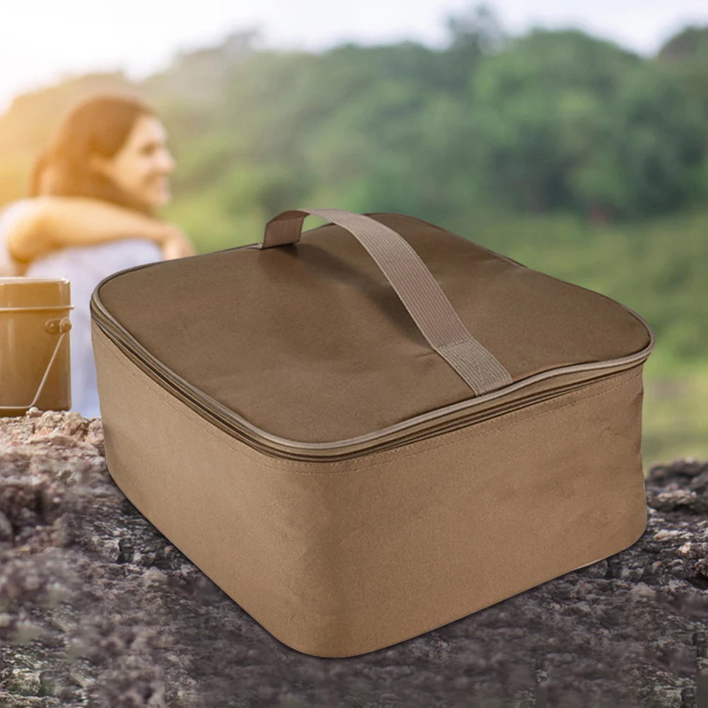 Durable Oxford Cloth Camping Gas Canister Storage Bag with Mesh Pocket and Detachable Divider – Lightweight and Versatile for Outdoor Use-4