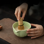 Pink Pumpkin Petal Matcha Tea Set – 4-Piece Tea Set with Bamboo Whisk, Teaspoon, and Bowls for Perfect Indoor Brewing