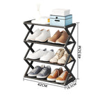 Galvanized steel shoe rack with a space-saving design, measuring 39.4 x 11.8 x 31.5 inches. Ideal 3