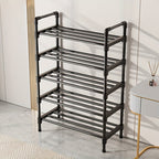 Shoe Rack | Multi-Tier Black Metal Organizer with Stackable Design Ð Efficient Shoe Storage for Space-Saving Solutions 1