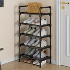 Shoe Rack | Multi-Tier Black Metal Organizer with Stackable Design Ð Efficient Shoe Storage for Space-Saving Solutions 2