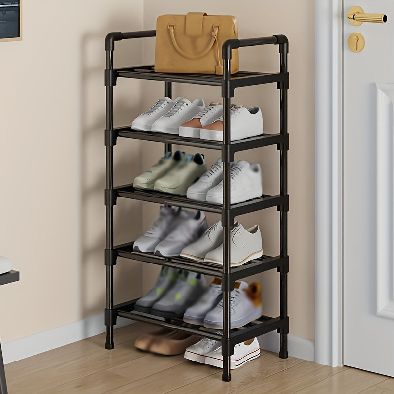 Shoe Rack | Multi-Tier Black Metal Organizer with Stackable Design Ð Efficient Shoe Storage for Space-Saving Solutions 2