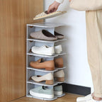 Shoe rack – Modular 6-tier design – Space-saving shoe storage for closet – Durable and easy to clean 1