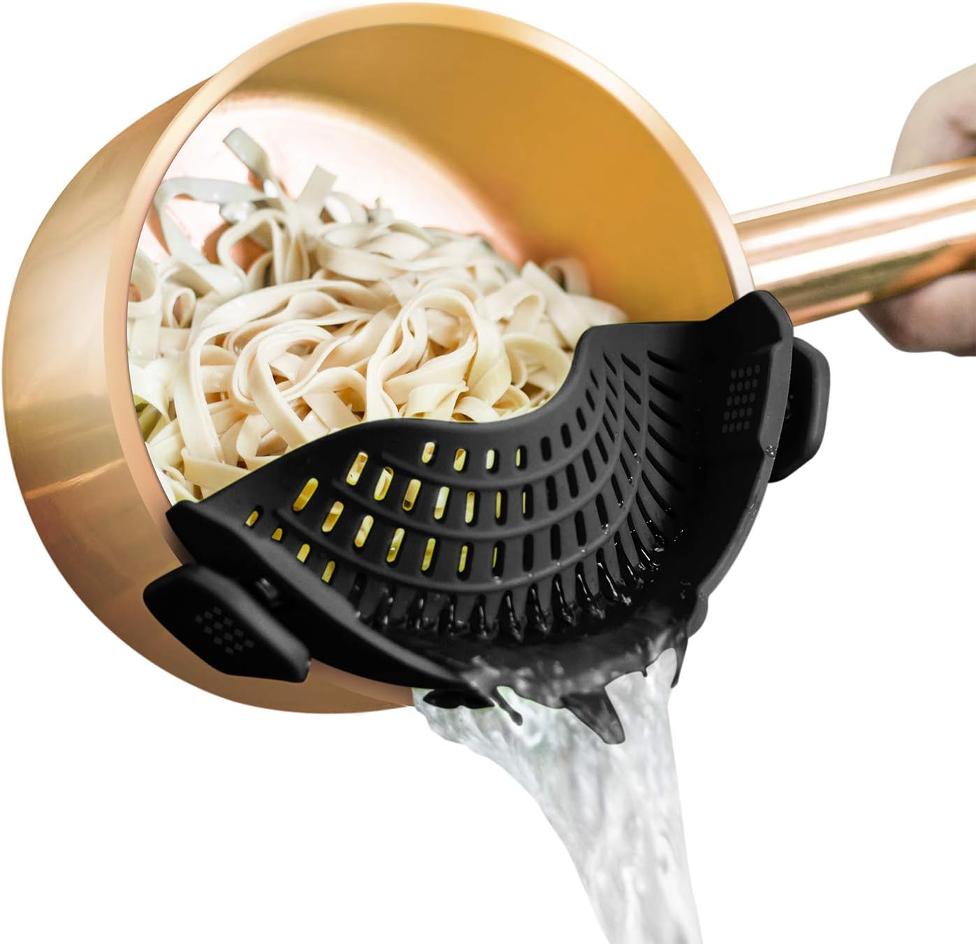 Silicone Colander – BPA-Free – Universal Fit – Easy to Use Kitchen Strainer for Pots and Pans 0