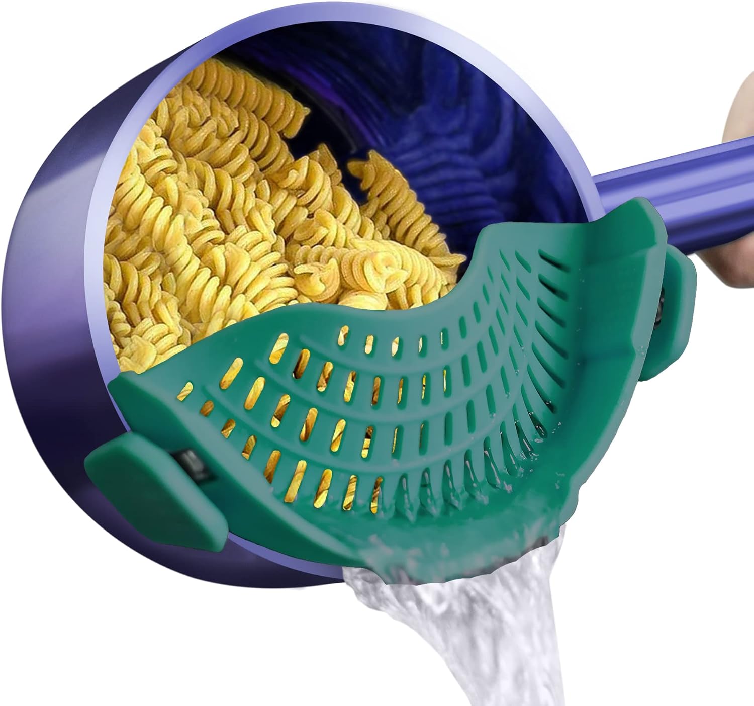 Silicone Colander – BPA-Free – Universal Fit – Easy to Use Kitchen Strainer for Pots and Pans 10