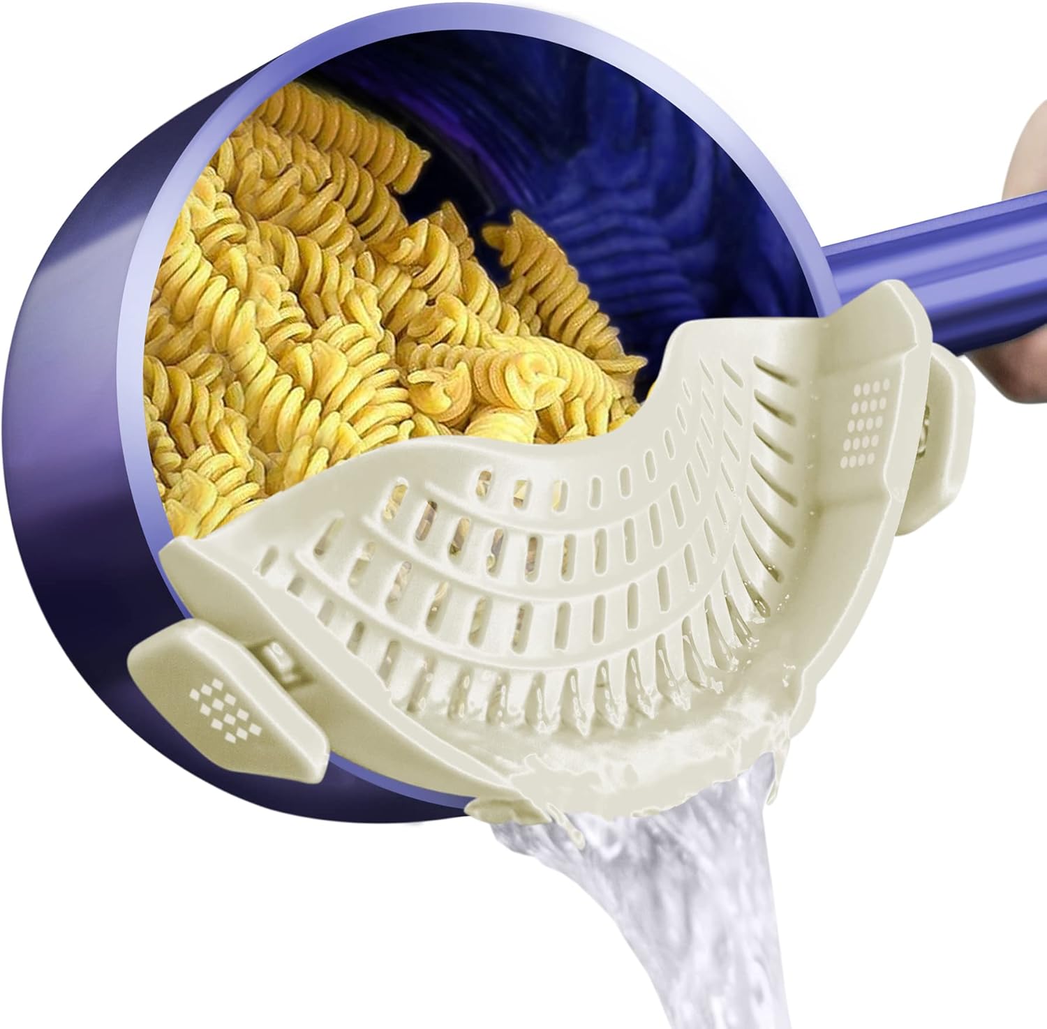 Silicone Colander – BPA-Free – Universal Fit – Easy to Use Kitchen Strainer for Pots and Pans 12