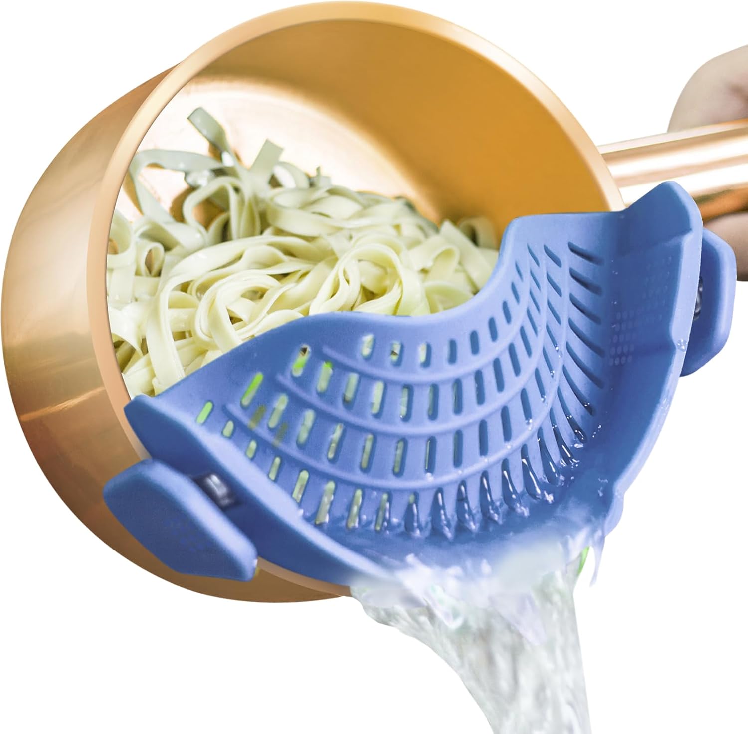 Silicone Colander – BPA-Free – Universal Fit – Easy to Use Kitchen Strainer for Pots and Pans 2