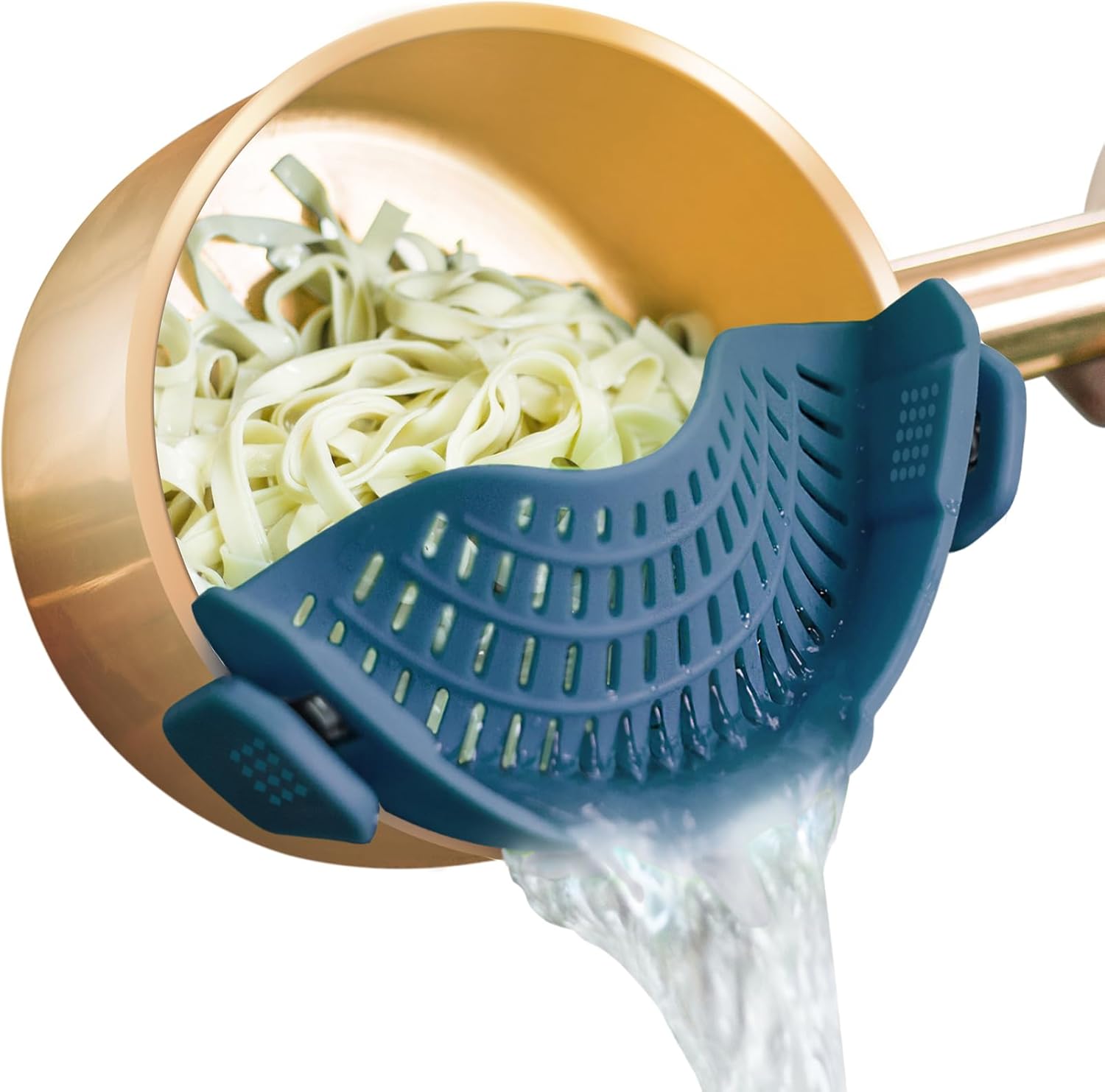 Silicone Colander – BPA-Free – Universal Fit – Easy to Use Kitchen Strainer for Pots and Pans 4