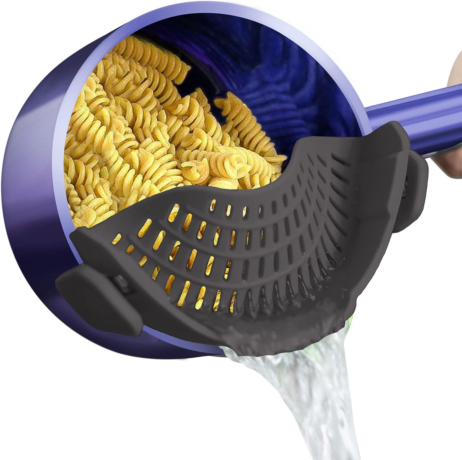 Silicone Colander – BPA-Free – Universal Fit – Easy to Use Kitchen Strainer for Pots and Pans 5