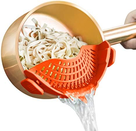 Silicone Colander – BPA-Free – Universal Fit – Easy to Use Kitchen Strainer for Pots and Pans 8