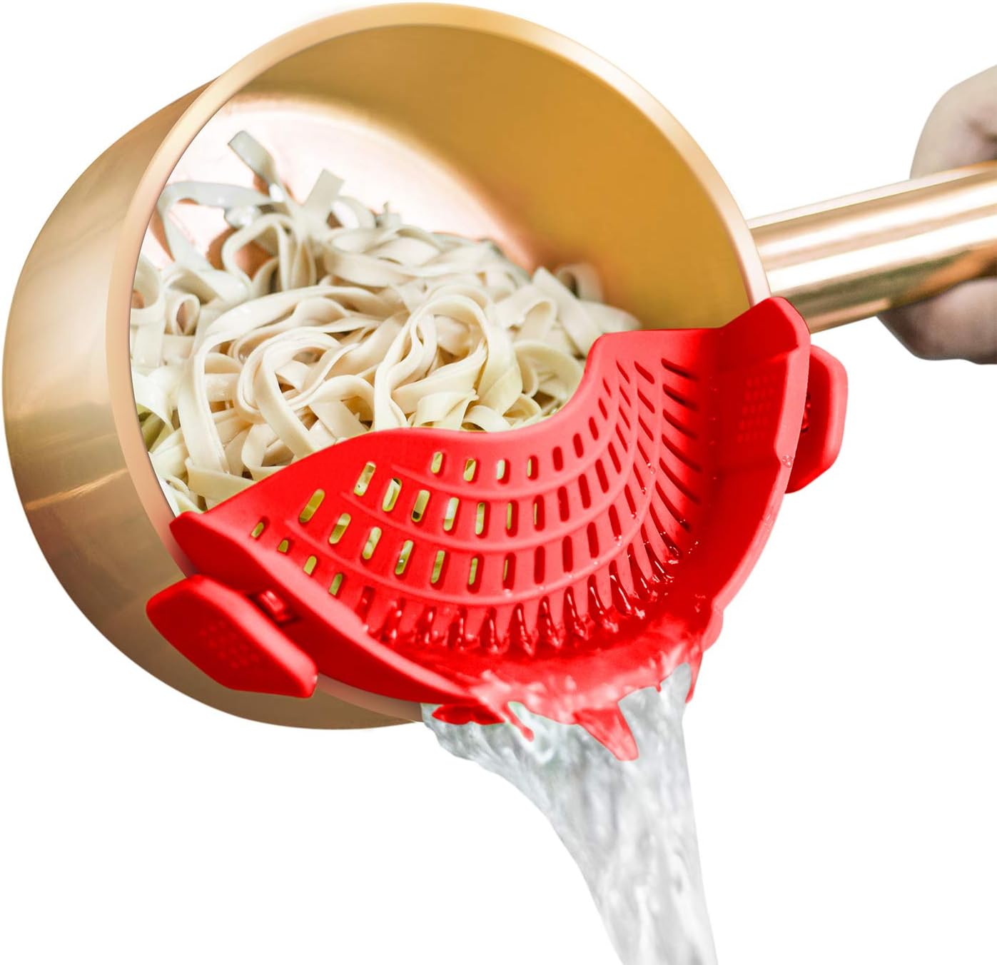 Silicone Colander – BPA-Free – Universal Fit – Easy to Use Kitchen Strainer for Pots and Pans 9