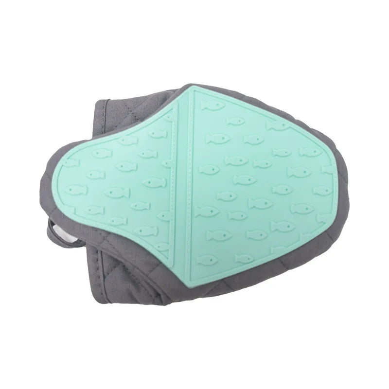 Silicone oven glove – Heat-resistant – Non-slip fish design – Comfortable kitchen accessory 6