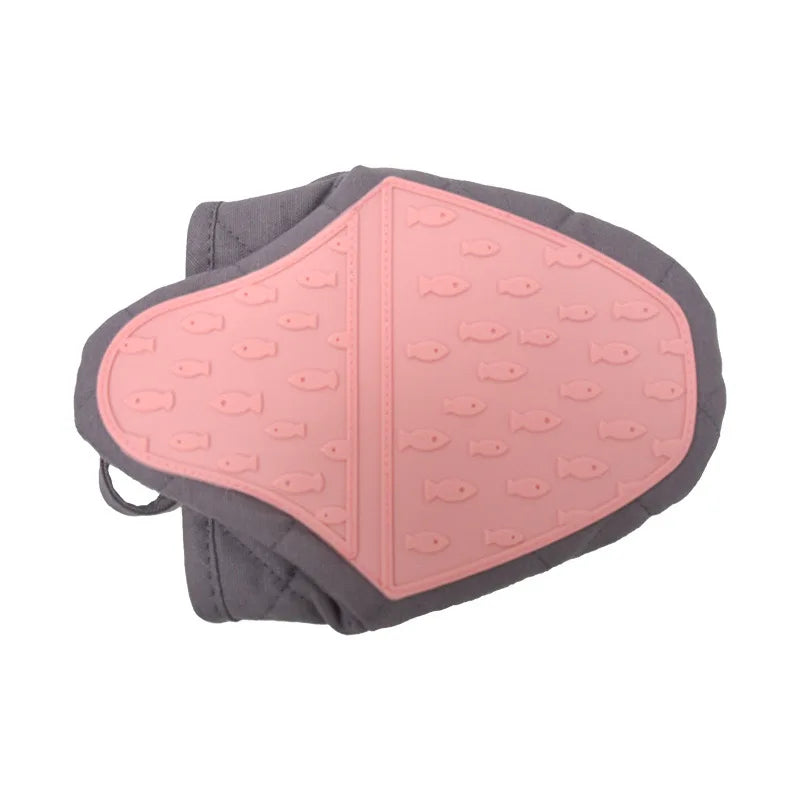 Silicone oven glove – Heat-resistant – Non-slip fish design – Comfortable kitchen accessory 7