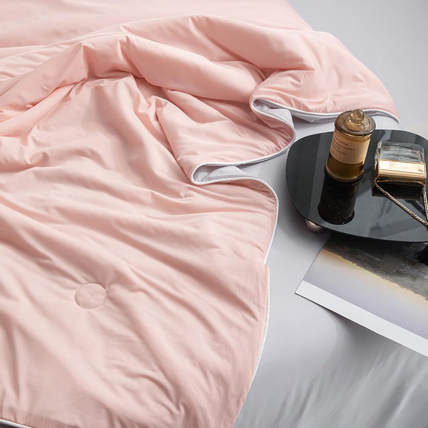 Silk summer quilt – Cooling blush fabric – Lightweight and breathable – Perfect for warm nights 3
