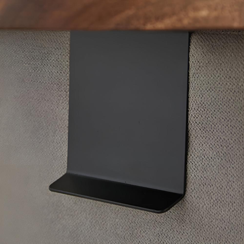 Sofa Arm Tray Table in Walnut Finish – Adjustable Clip-On Armrest Tray for Drinks and Snacks, Fits 2 to 10 Wide Armrests 3