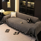 Sofa cover – Breathable microfiber – Stylish tassels – Protective slipcover for long sofas and sectionals 7