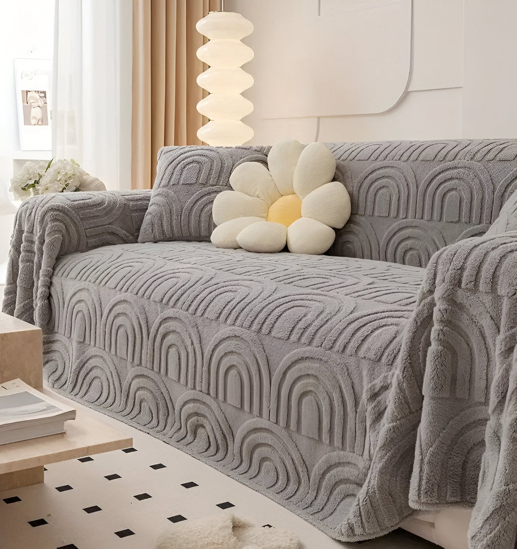 Sofa cover – Soft Shu Velveteen – Arch design – 100% polyester – Multi-purpose for living room 6