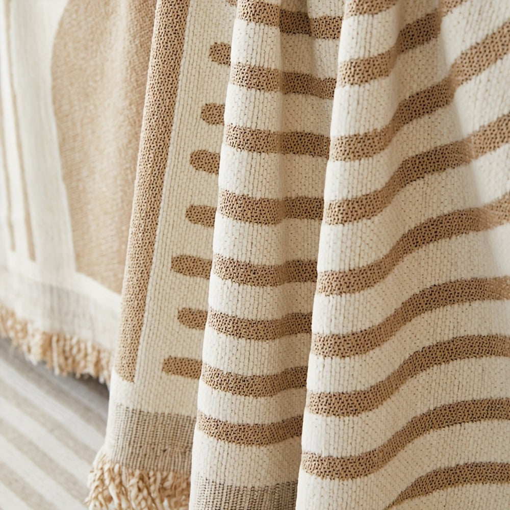 Sofa cover – Soft chenille fabric – Wavy stripe design – Reversible and machine washable 6