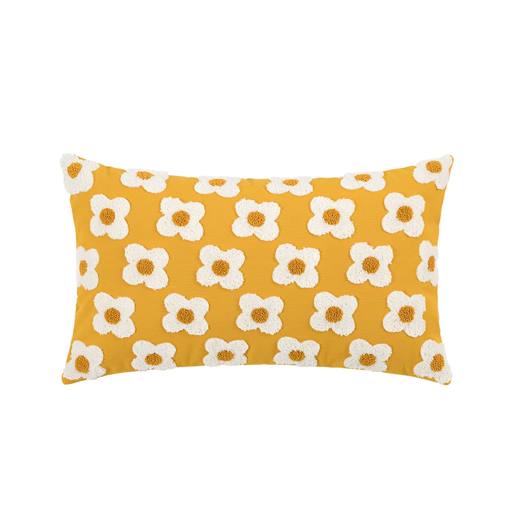 Sofa cushion – Cotton blend – Embroidered floral design – Cozy square and rectangular home accent 12