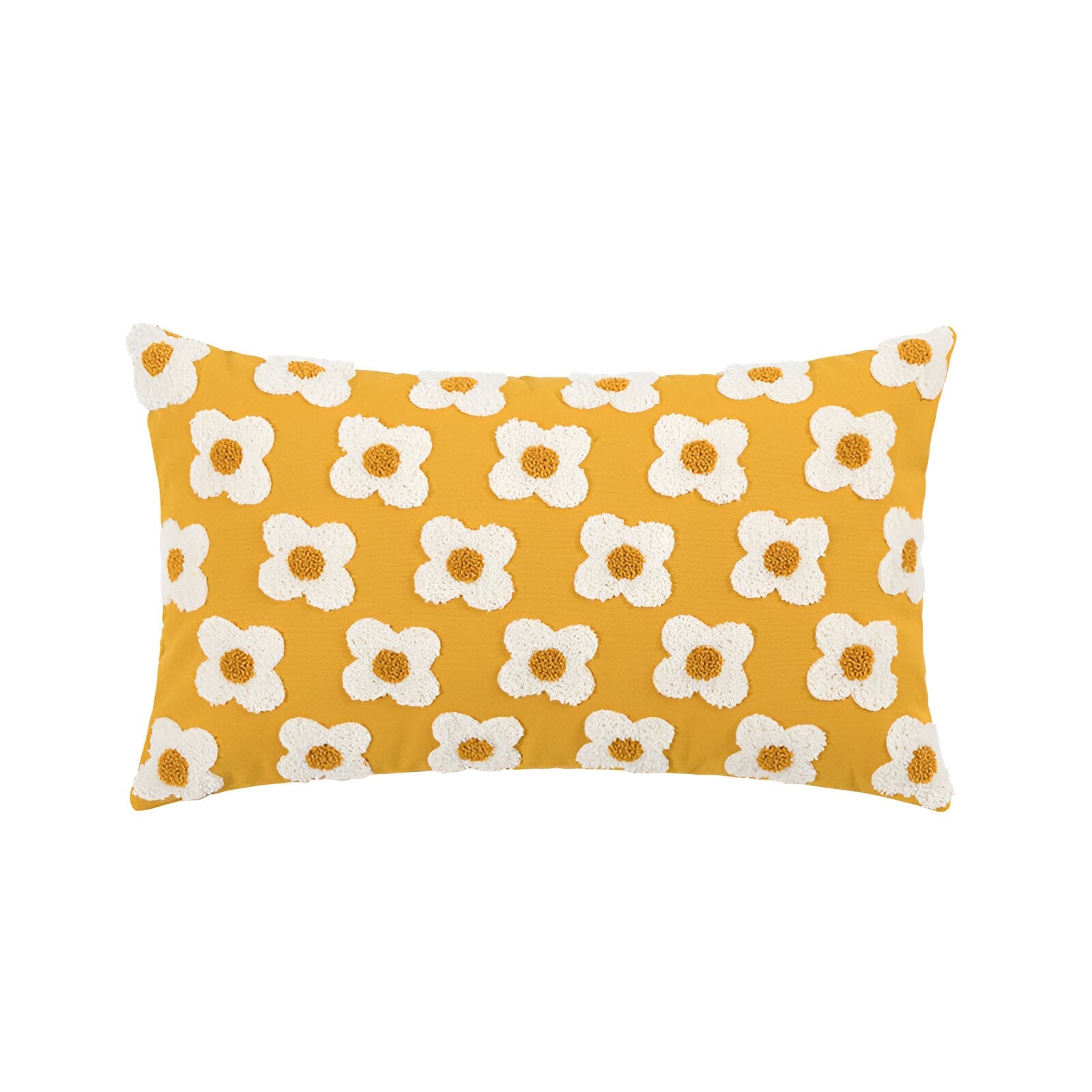 Sofa cushion – Cotton blend – Embroidered floral design – Cozy square and rectangular home accent 12