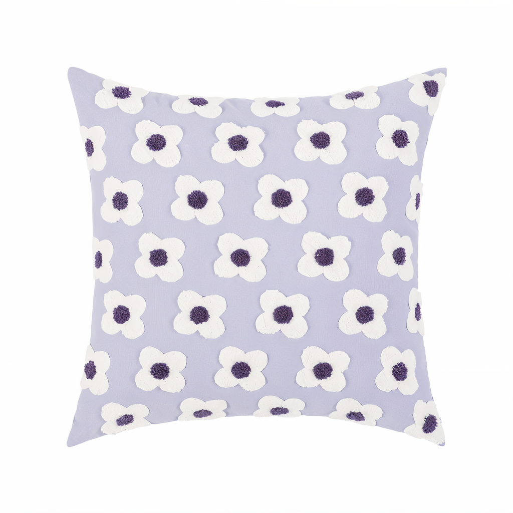 Sofa cushion – Cotton blend – Embroidered floral design – Cozy square and rectangular home accent 14