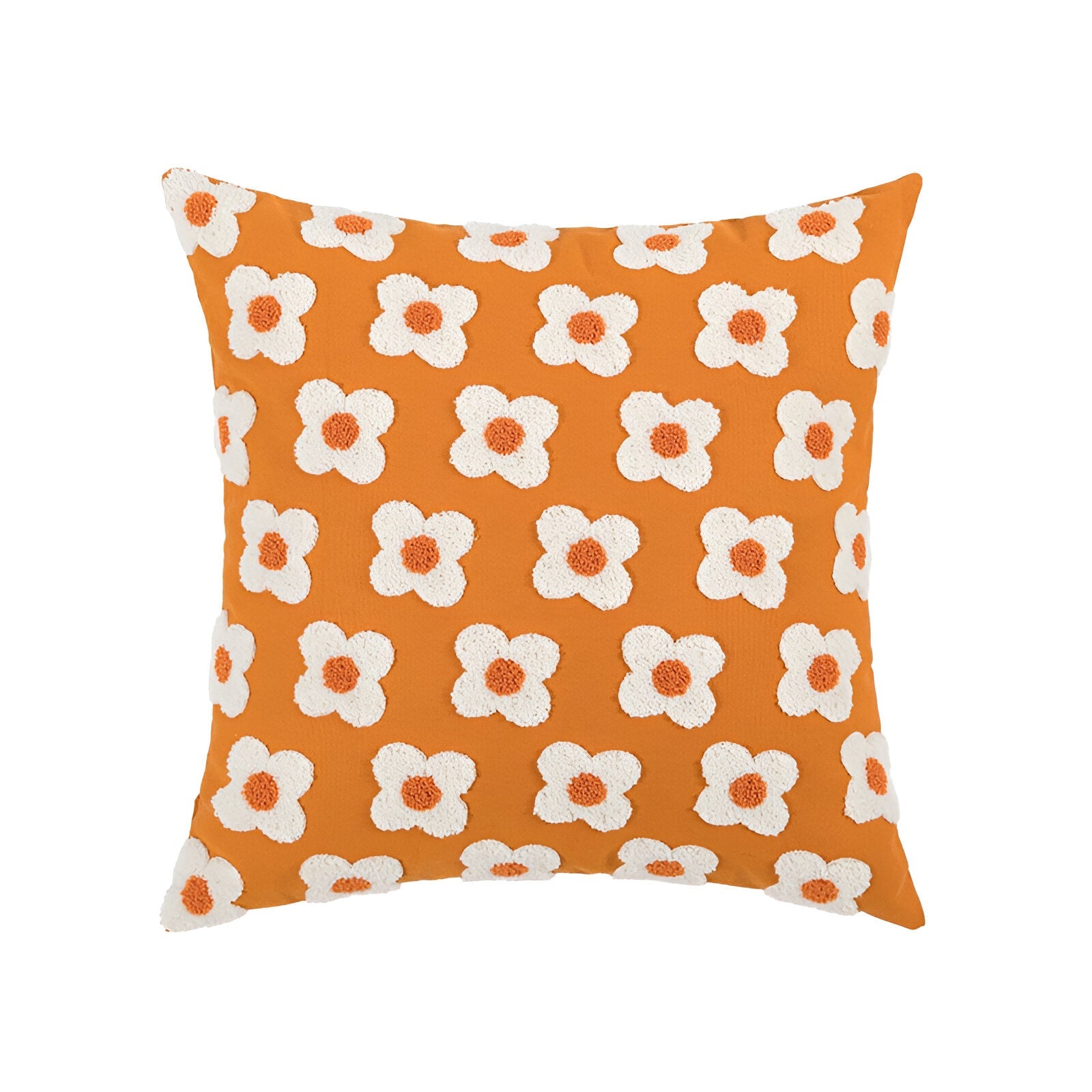 Sofa cushion – Cotton blend – Embroidered floral design – Cozy square and rectangular home accent 18