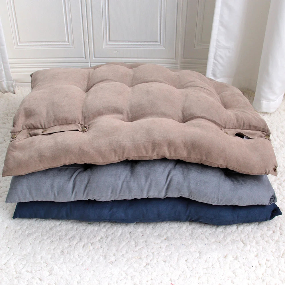 Cozy gray soft cotton dog bed mat featuring a versatile 3-in-1 design, perfect for pets. Ideal for lounging, travel, or as 3