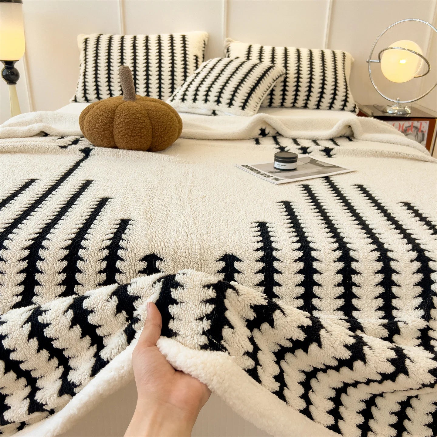 Cozy plush soft taff velvet blanket in rich navy blue, perfect for adding warmth and style to any home or office setting. Ideal for snuggling 5