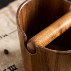 Solid Wood Coffee Knock Box for Efficient Espresso Puck Disposal – Compact and Stylish Coffee Accessory 1