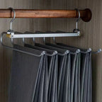 Space-Saving Trouser Hanger - Multi Pants Hanger with 360° Rotation, Durable Gold Aluminium for Up to 6 Pairs of Pants 2