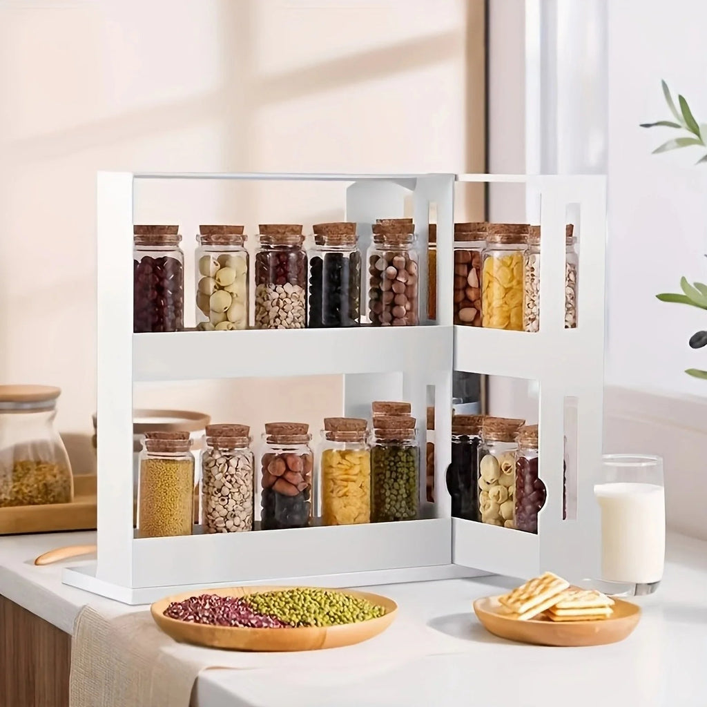 Spice Rack Organizer | Compact Swivel Shelves with Large Capacity Ð Easy Access for Organized Kitchen 1