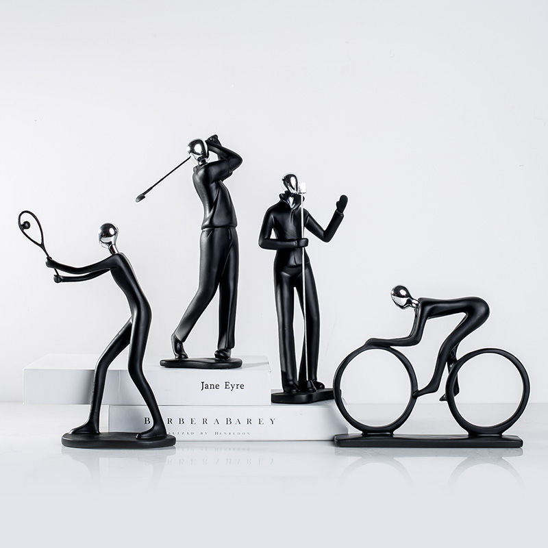 Sports figurines – Handcrafted resin – Modern minimalist design – Perfect gift for sports lovers 1