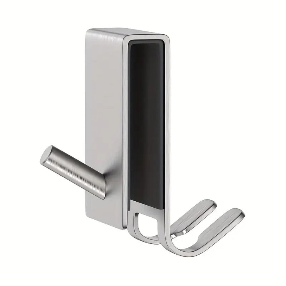 Stainless shower door hooks – Polished finish – Space-saving design – Easy no-drill installation 0