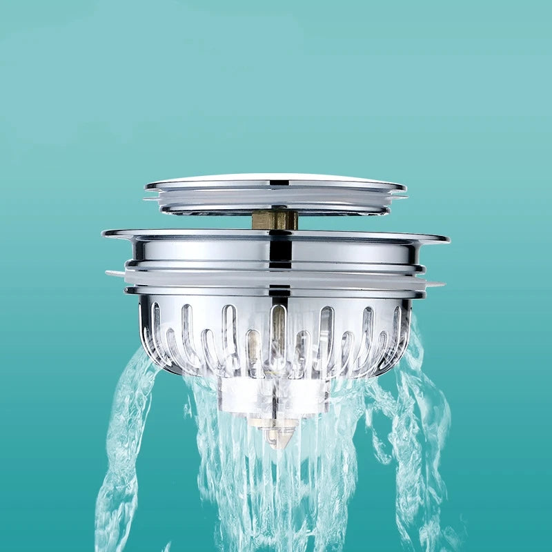 Stainless steel sink filter – Durable pop-up design – Odor eliminating – Standard size for most sinks 3