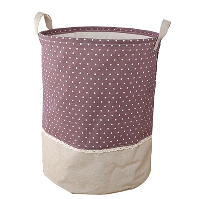 Storage basket – Durable linen – Natural color – Multi-functional for laundry and toys – Stackable design 6