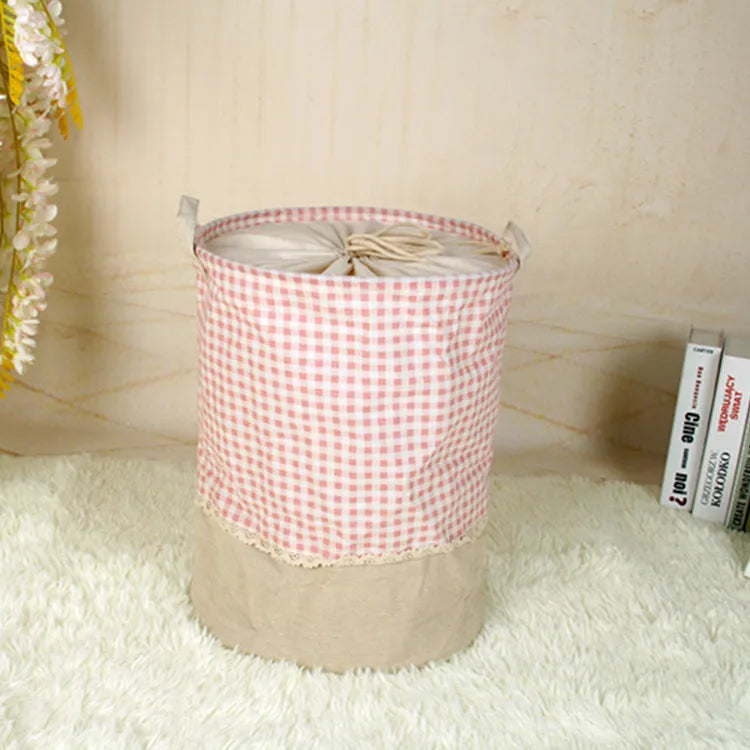 Storage basket – Durable linen – Natural color – Multi-functional for laundry and toys – Stackable design 7