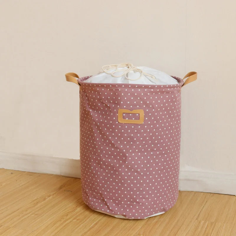 Storage basket – Durable linen – Natural color – Multi-functional for laundry and toys – Stackable design 9