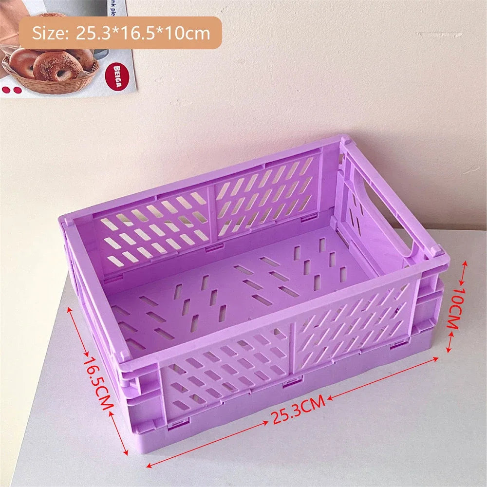 Storage box – Durable plastic – Collapsible design – Ideal for toys and cosmetics – Versatile home organizer 16