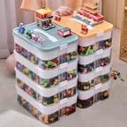 Storage organizer – Durable plastic – Stackable design – Ideal for toys and small items – Modern home or kids' room solution 2